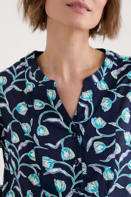 Aventurier Printed Tunic in GOTS-Certified Organic Cotton Voile