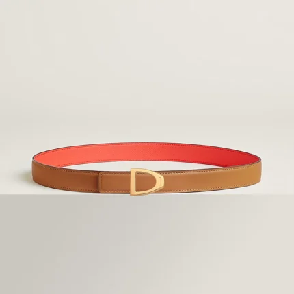 Cavaliere belt buckle & Reversible leather strap 24 mm