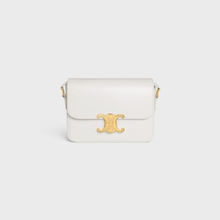 TEEN TRIOMPHE BAG IN SHINY CALFSKIN WHITE