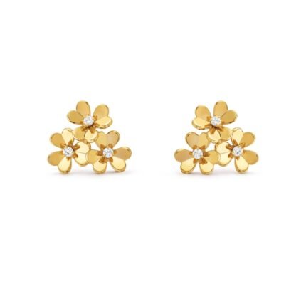 Frivole earrings, 3 flowers, mini model