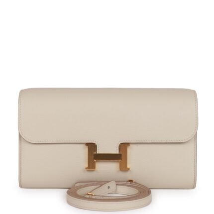Hermes Constance Wallet To Go Beton Evercolor Gold Hardware