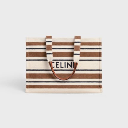 LARGE CABAS THAIS IN STRIPED TEXTILE WITH CELINE JACQUARD MULTICOLOR