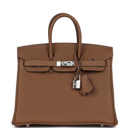 Hermes Birkin 25 Alezan Togo Palladium Hardware