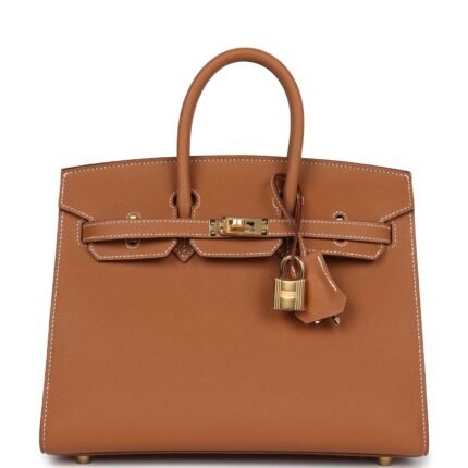Hermes Birkin Sellier 25 Gold Epsom Gold Hardware