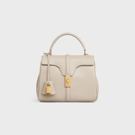 SMALL 16 BAG IN SATINATED CALFSKIN LIGHT STONE