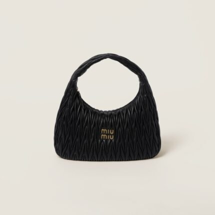 Maxi wander matelassé nappa leather hobo bag